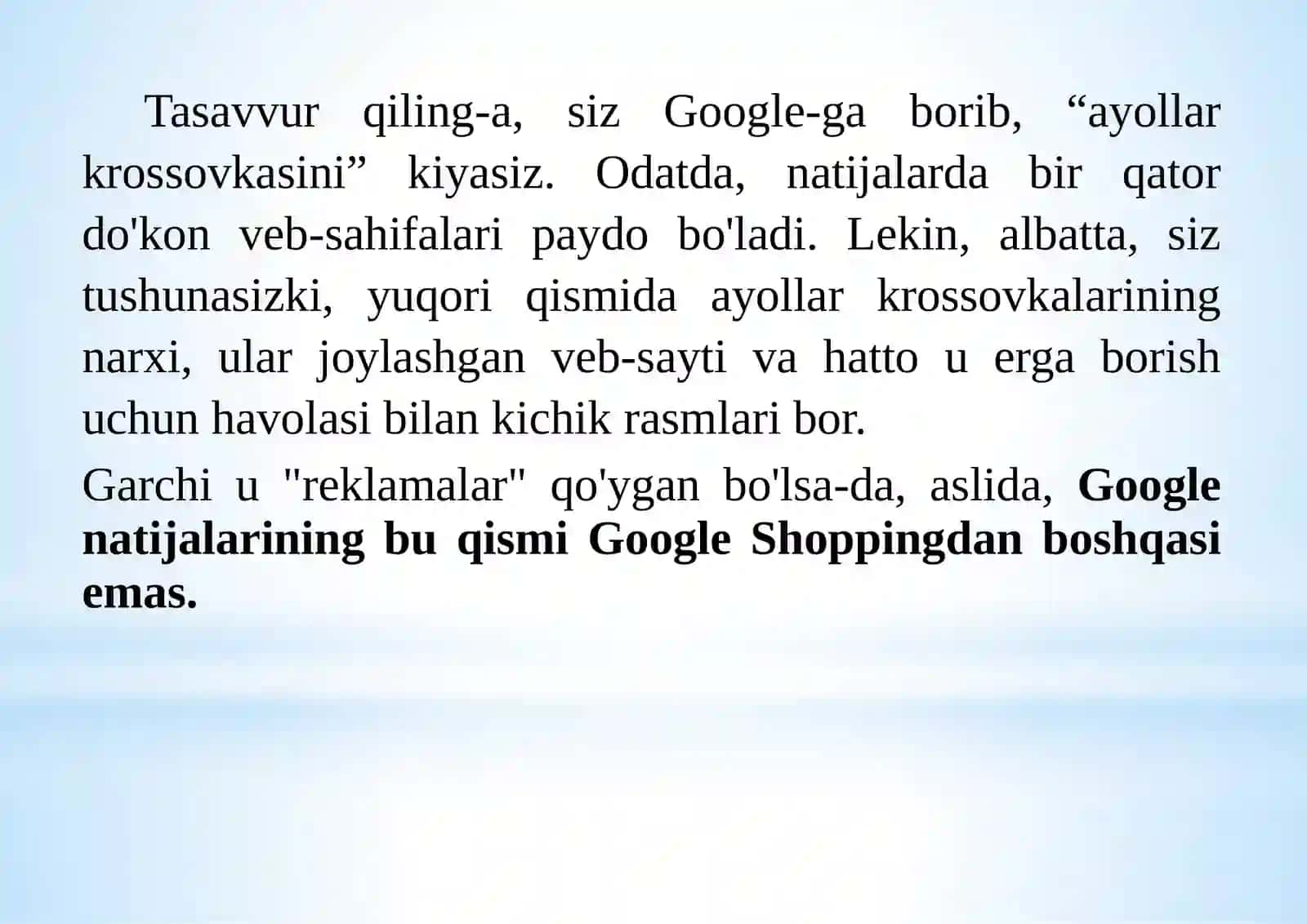 Google Shopping va uning imkoniyatlari 4