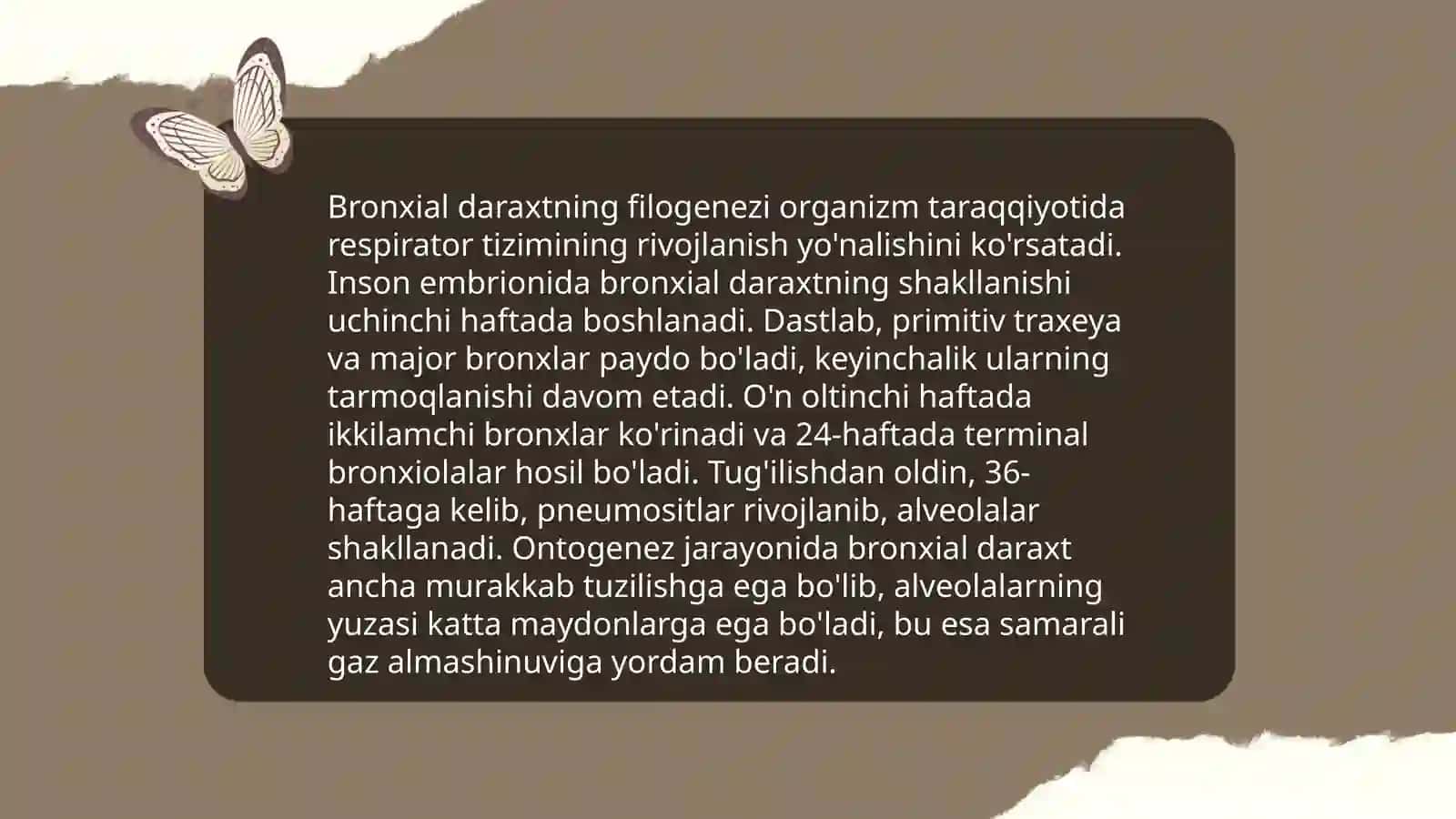 Nafas tizimi filogenezi va buzulishlari 4