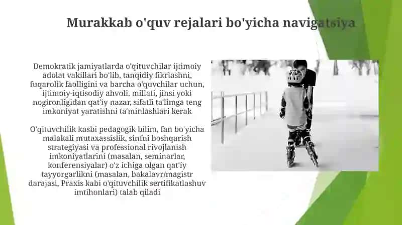 Demokratik jamiyatda o'qituvchilik kasbi va unga qo'yiladigan talablar 4