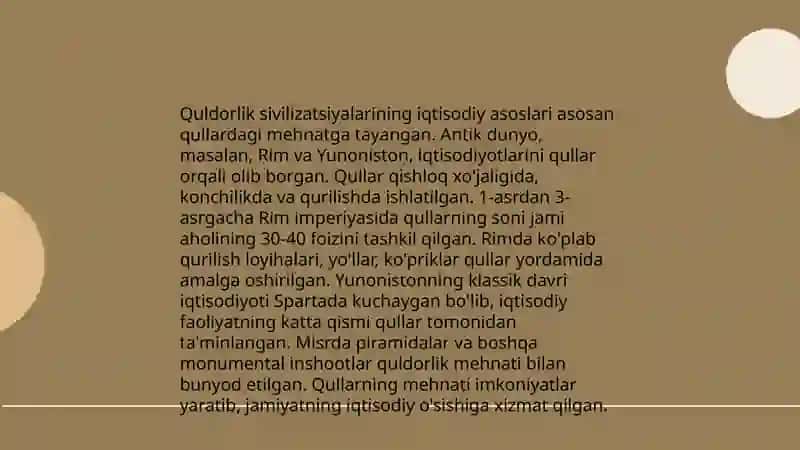 Quldorlik sivilizatsiyalarining jahon tarixida tutgan o'rni 4