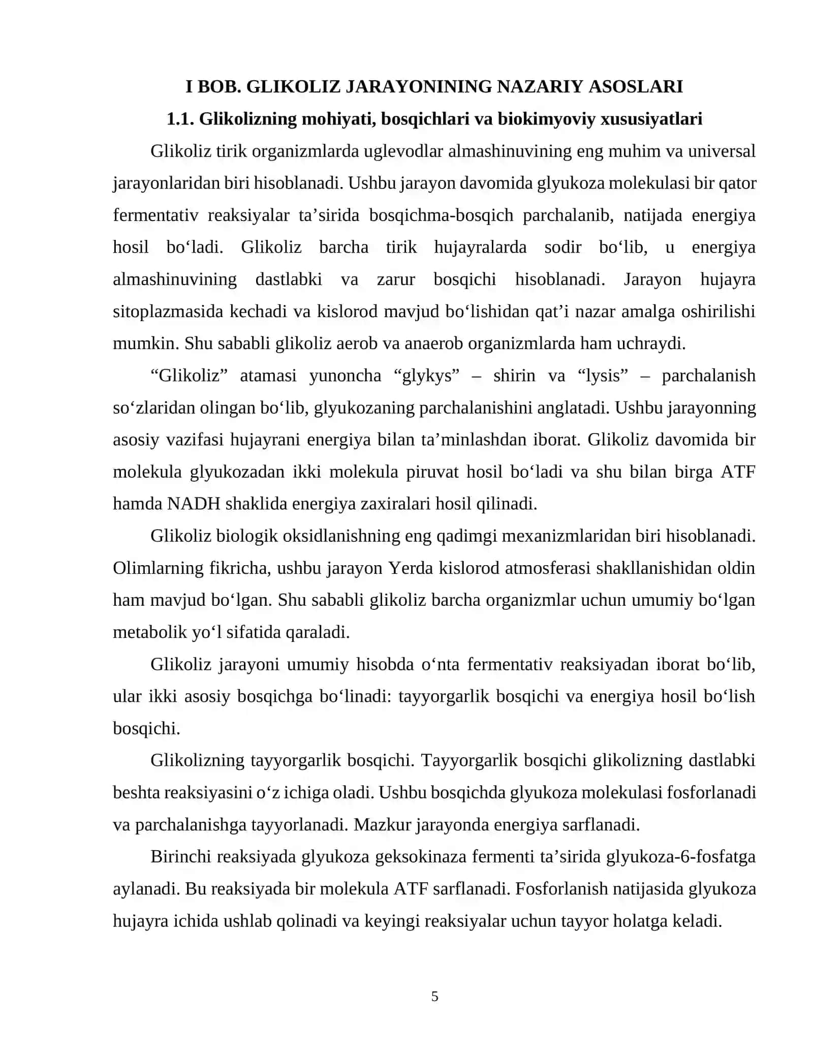 GLIKOLIZ VA UNING HUJAYRA METABOLIZMIDAGI O'RNI 4