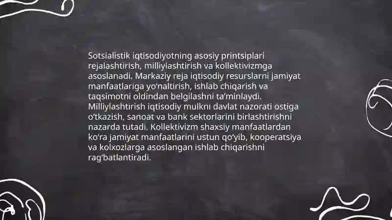 Bozor iqtisodiyotiga muxolif - sotsialistik yo'nalish mohiyati va uning tarixiy taqdiri 4