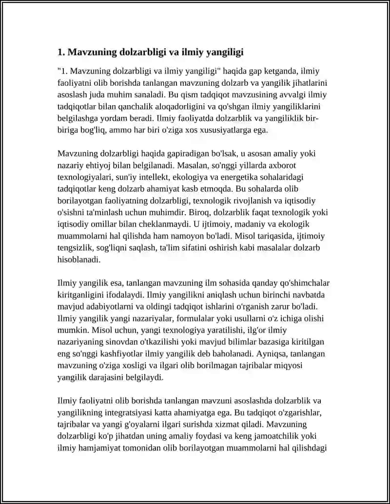 ILMIY FAOLIYATNI OLIB BORISH UCHUN TANLANGAN MAVZUNI ASOSLASH 4