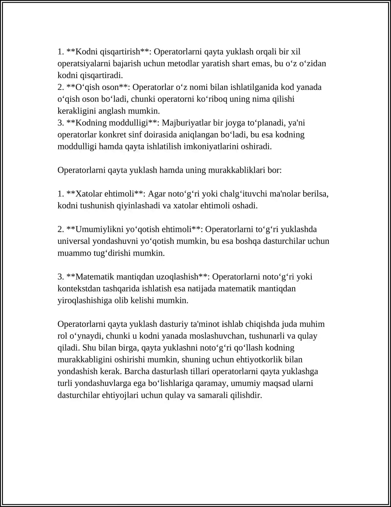 Operatorlarni qayta yuklash 4