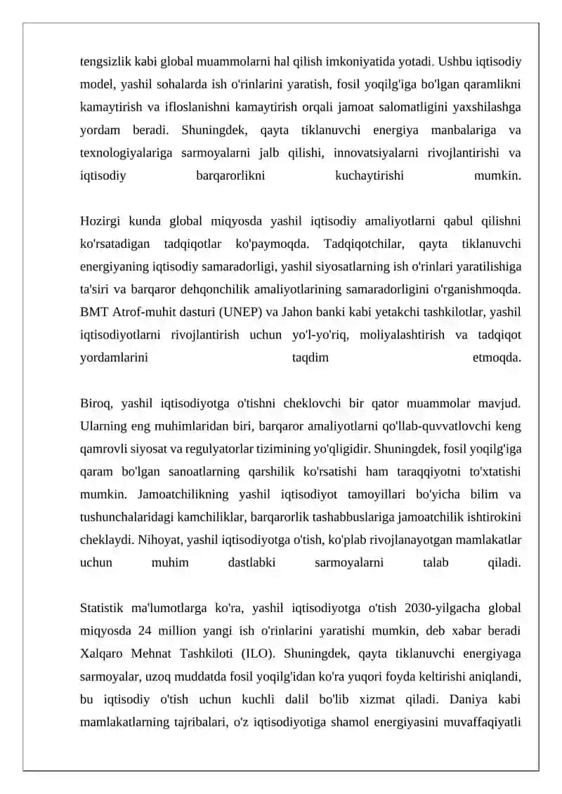 Yashil iqtisodiyot 4