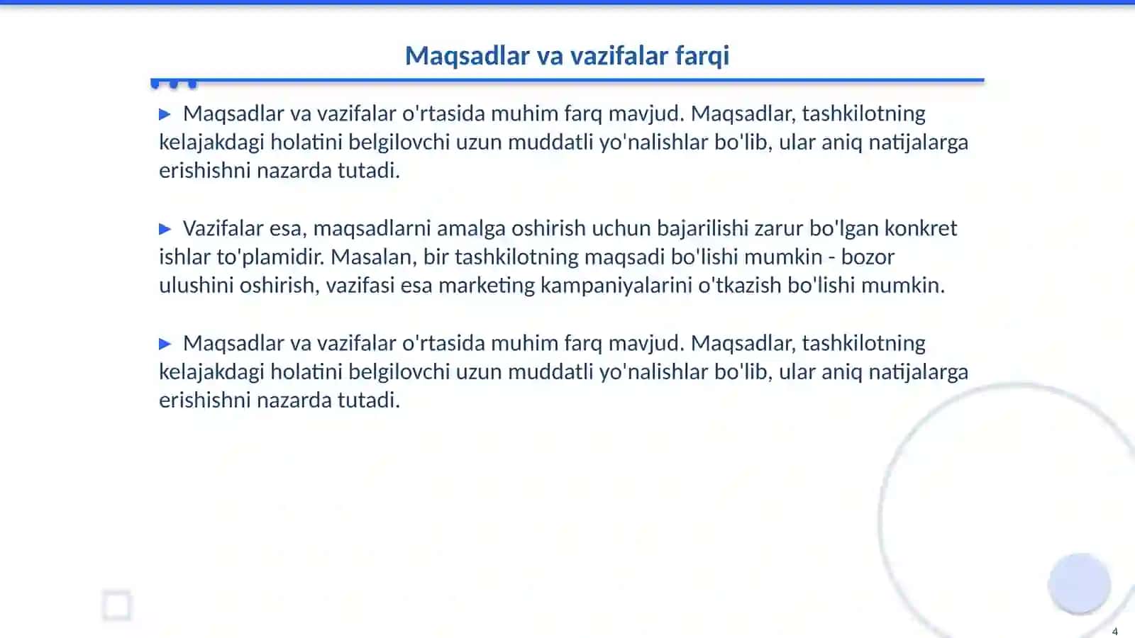 Zamonaviy boshqaruv tizimida maqsad va vazifalari 4