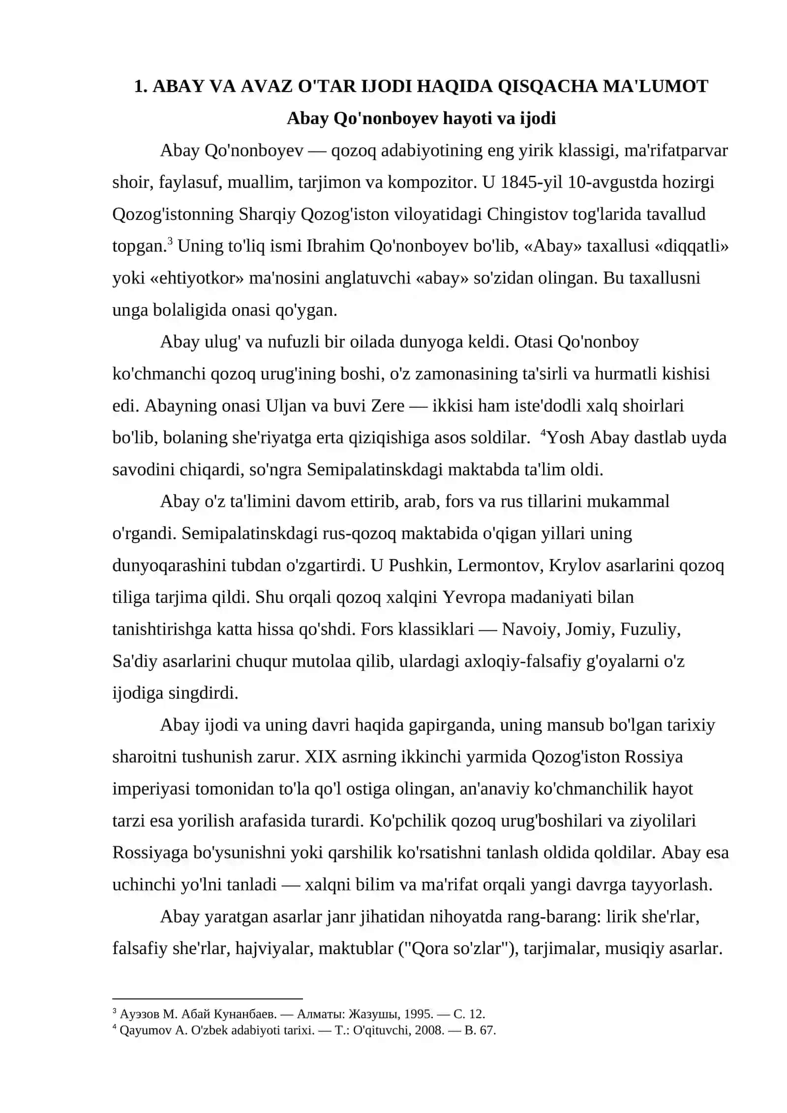 Abay va Avaz O'tar she'rlarining qiyosiy tahlili 4
