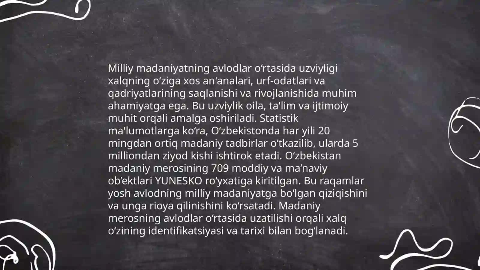 Milliy tarbiya avloddan avlotga o’tuvchi milliy madaniya vositasi ekanligi 4