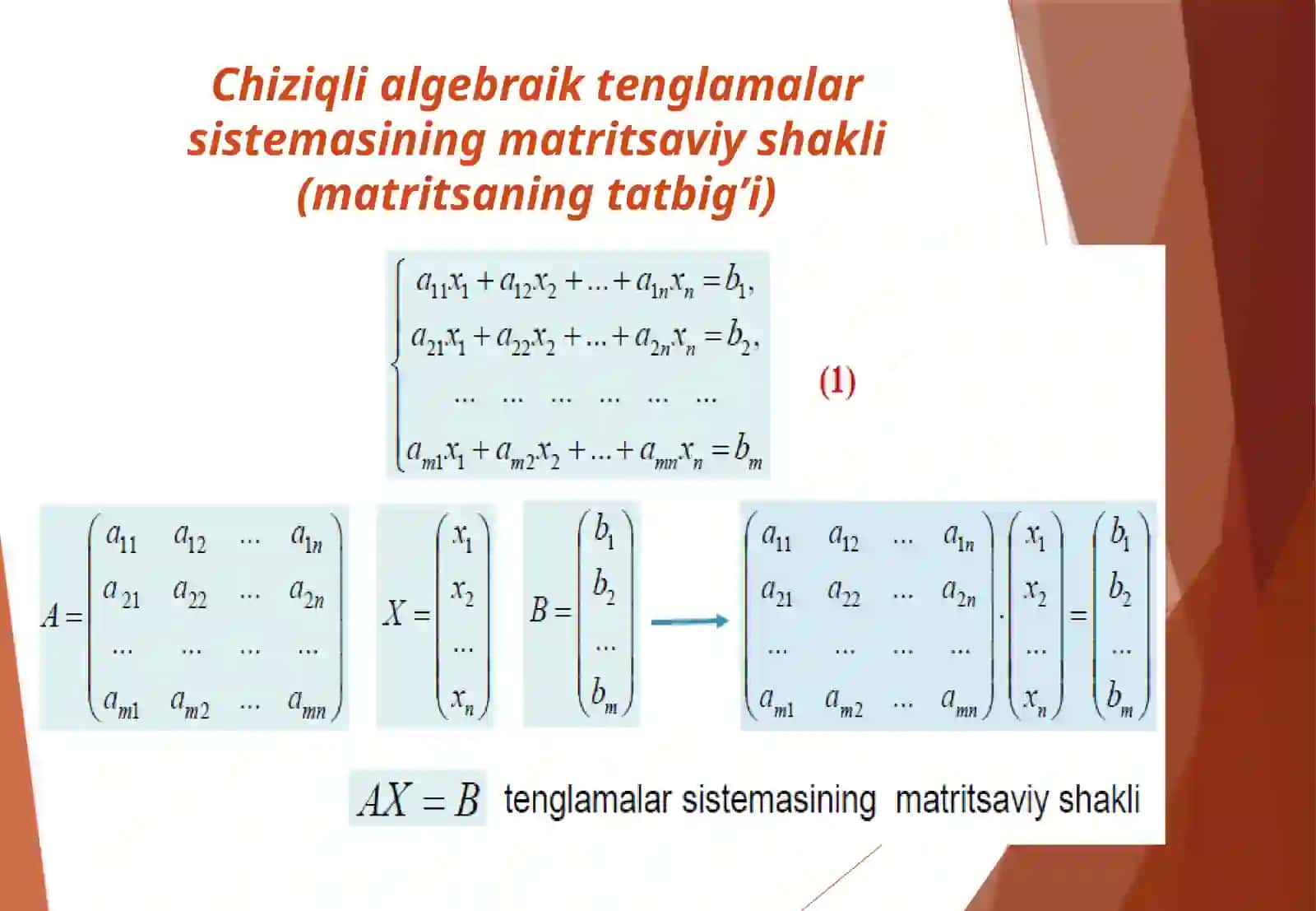 OLIY MATEMATIKA FANIDAN TAYORLAGAN TAQDIMOTI 4