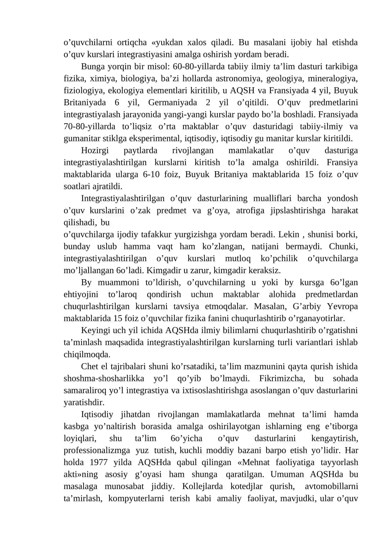 Jahon mamlakatlarida pedagog kadrlarga bo’lgan ehtiyoj va ularni tayyorlash masalalari 4