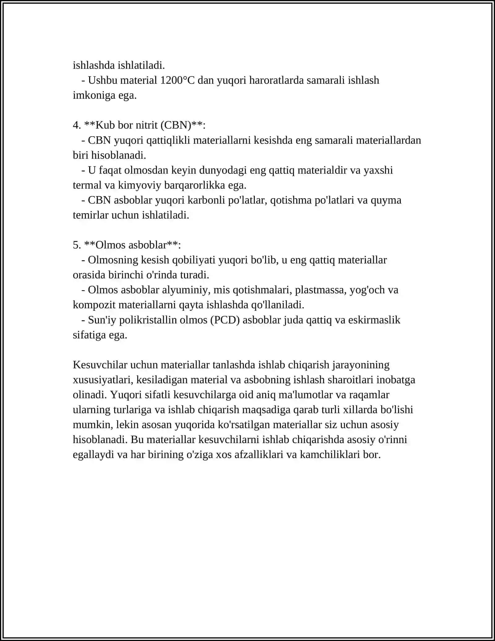 KESUVCHL ASBOBLARNI ISHGA SOZLASH TEXNOLOGIYASI 4