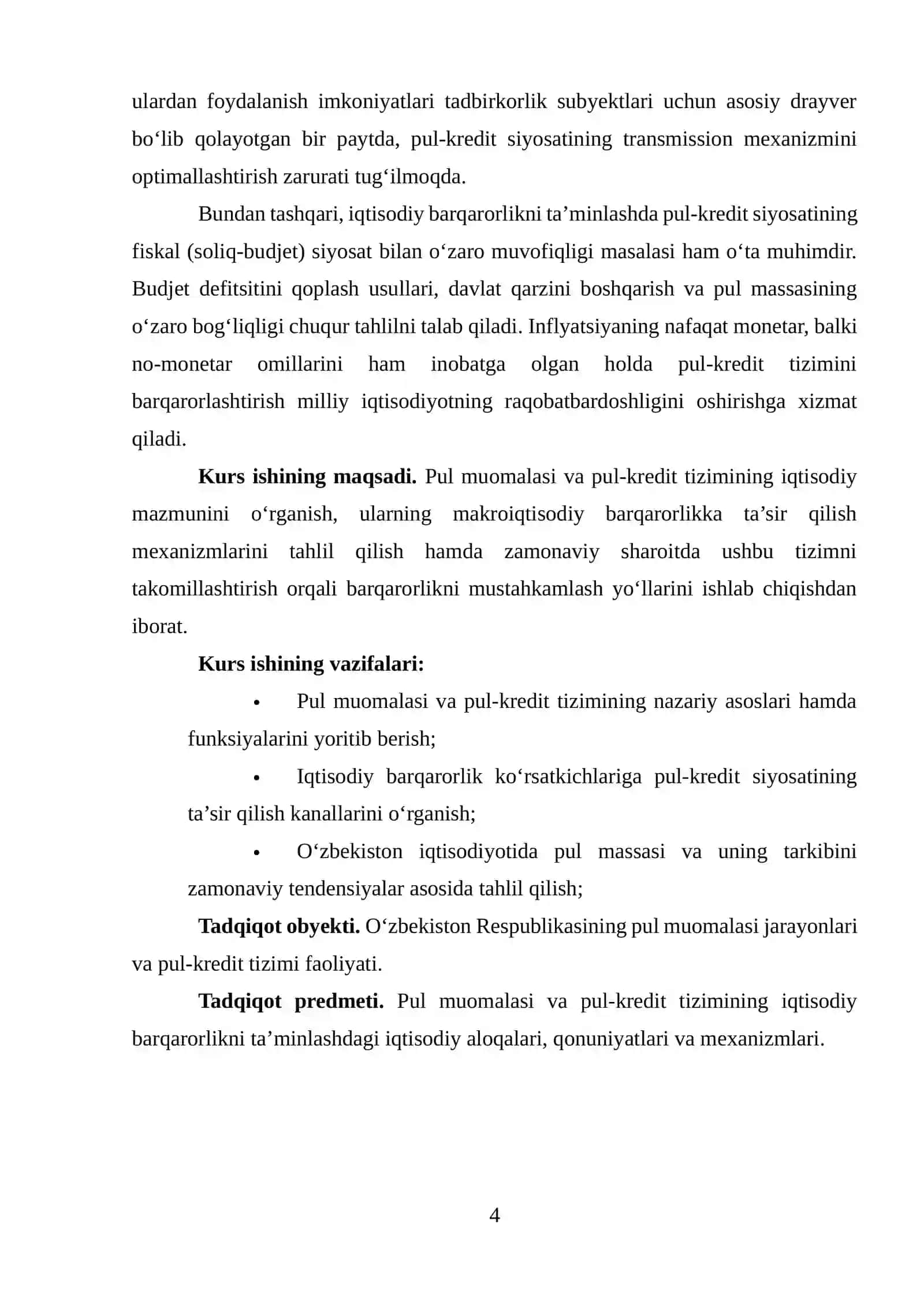 Pul muomalasi va pul-kredit tizimining nazariy-uslubiy asoslari 4