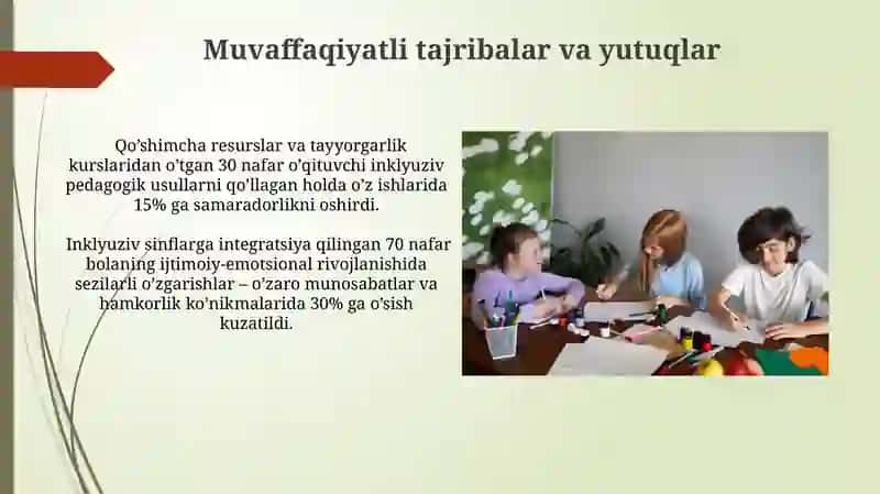 Inklyuziv Ta'limning Samaradorligini Baholash va Yaxshilash 4