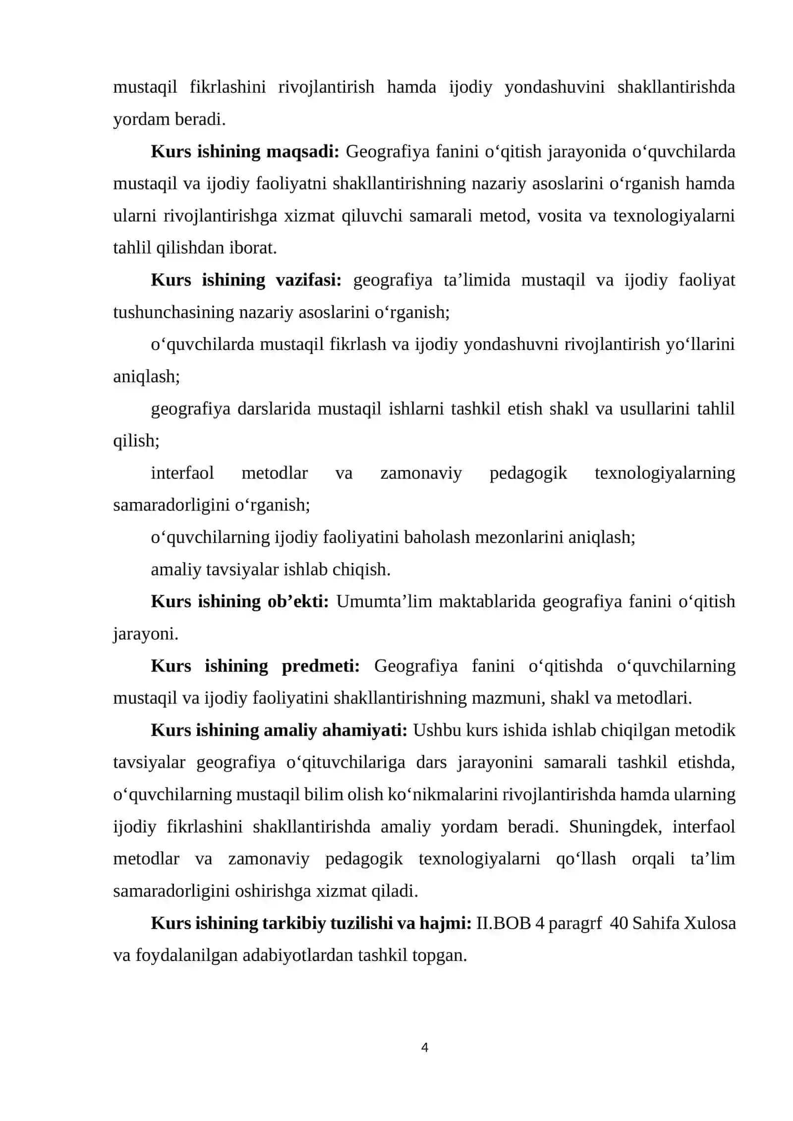 GEOGRAFIYANI OʻQITISHDA OʻQUVCHILARDA MUSTAQIL VA IJODIY FAOLIYATINI TARKIB TOPTIRISH. 4