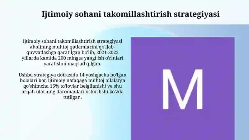 Oʻzb Res Pr Sh. M.ning 29.12.2020 dagi Oliy Majlisga Murojaatnomasidagi koʻrilgan ustuvor masalalar 4