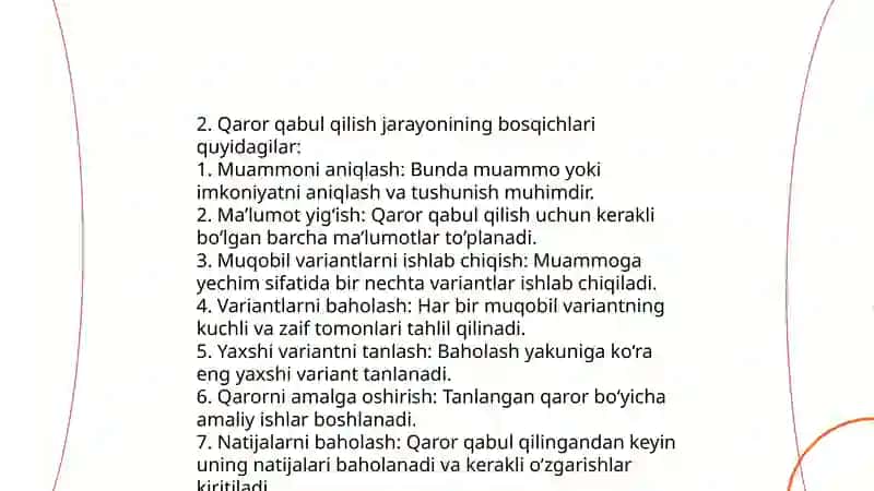 Boshqaruv qarorlari strategiyasi 4