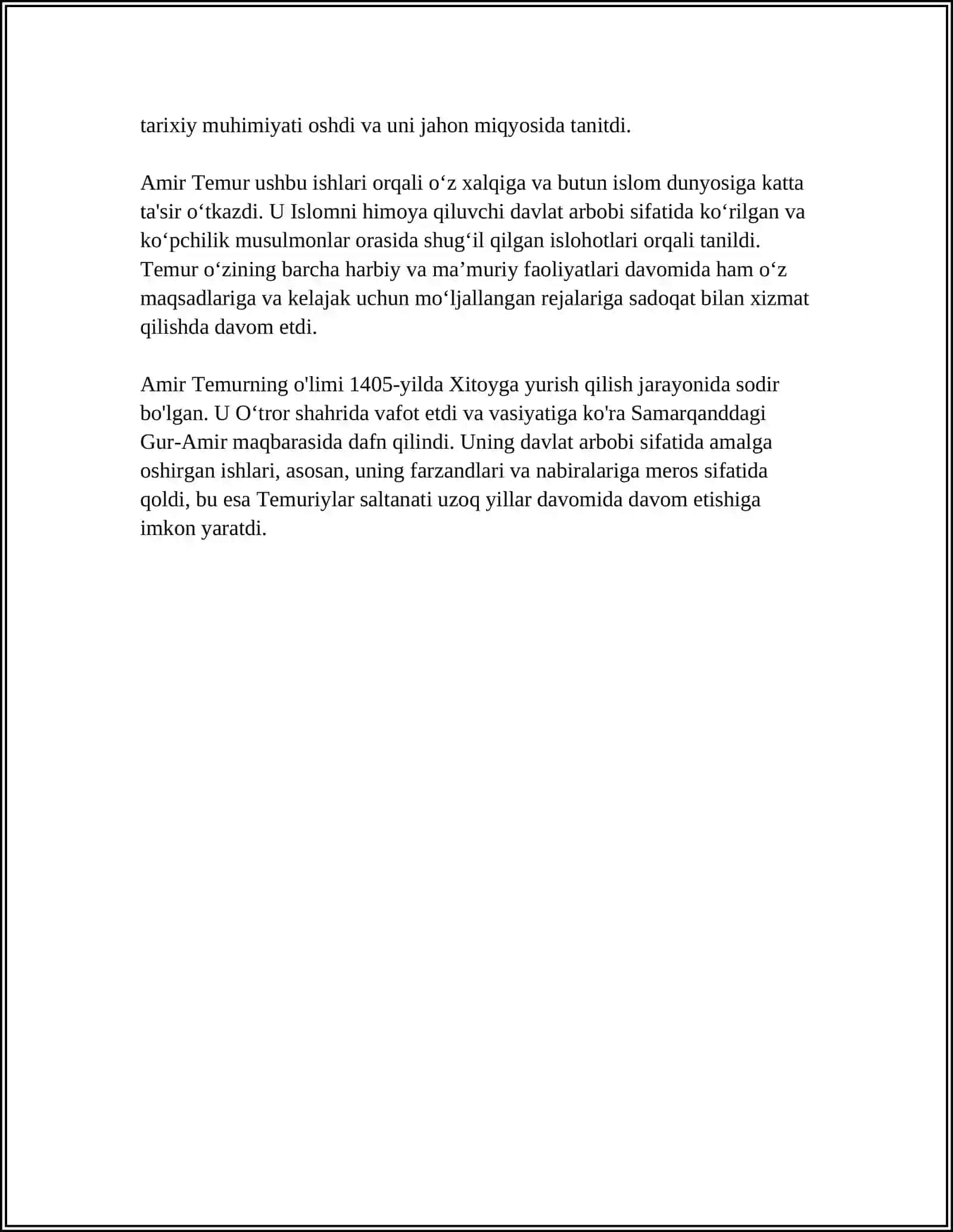 AMIR TEMUR 4