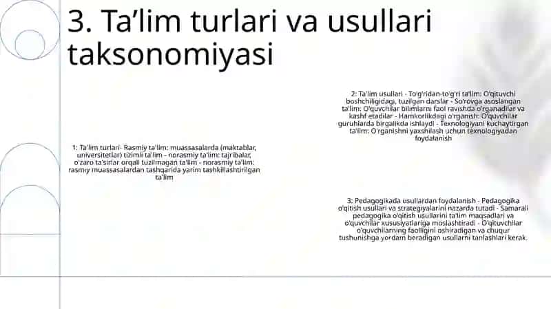 Ta'Lim Pedagogikasida Tarbiya Turlari Va Usullari Dan Foydalanish Imkoniyatlari 4