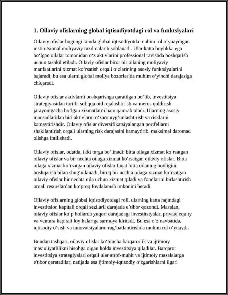 JAHON IQTISODIYOTIDA OILAVIY OFISLARNING AHAMIYATI 4