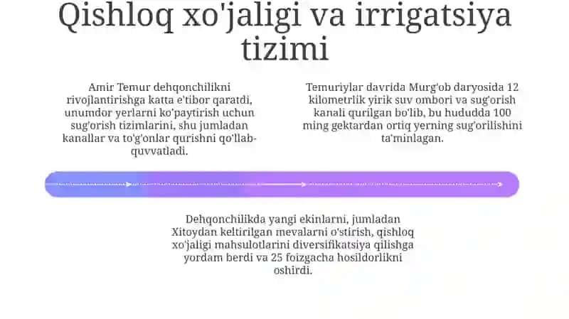 Amir Temur va Temuriylar davrida iqtisodiyg'oyalar va iqtisodiysiyo 4