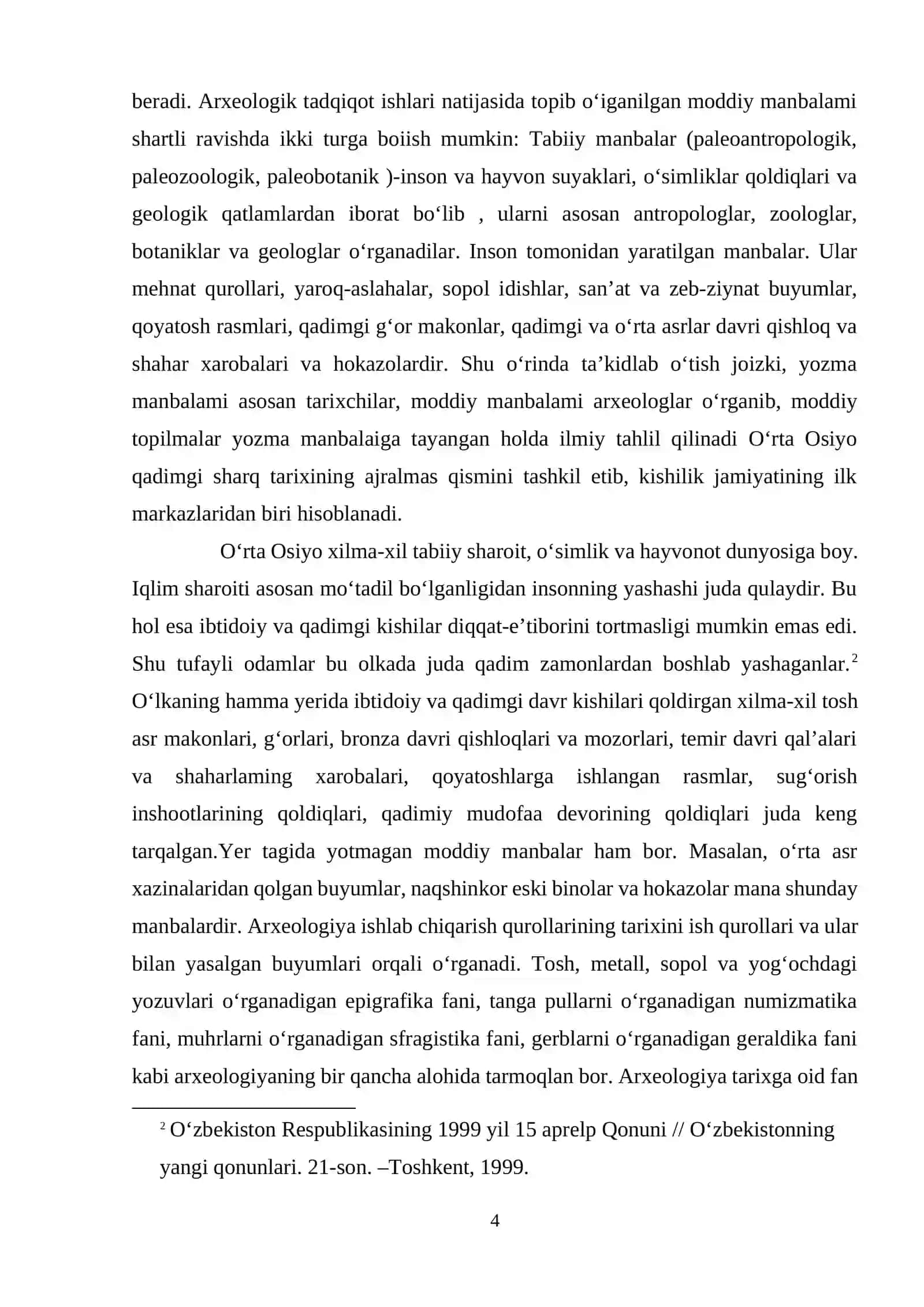 TARIXIY O‘LKASHUNOSLIKNI O‘RGANISHDA ARXIV MANBALARNING TUTGAN O‘RNI 4