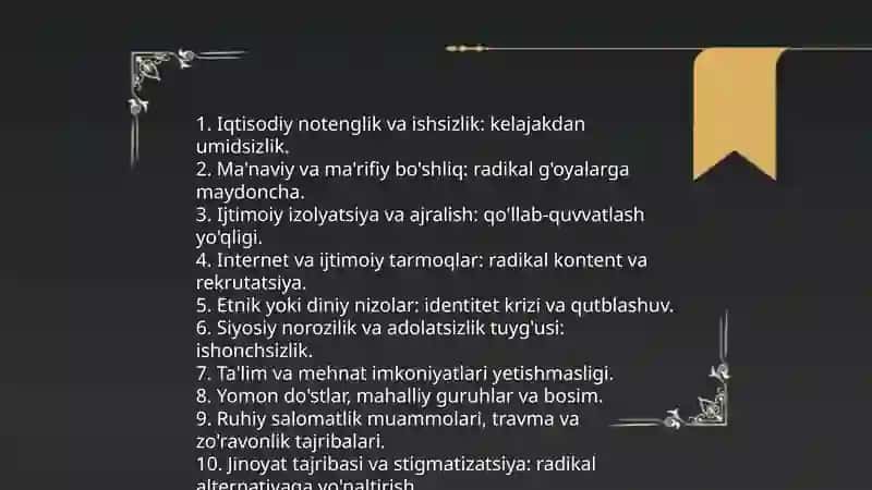 Ekstremizm va terrorizm jamiyat barqarorligiga tahdid 4