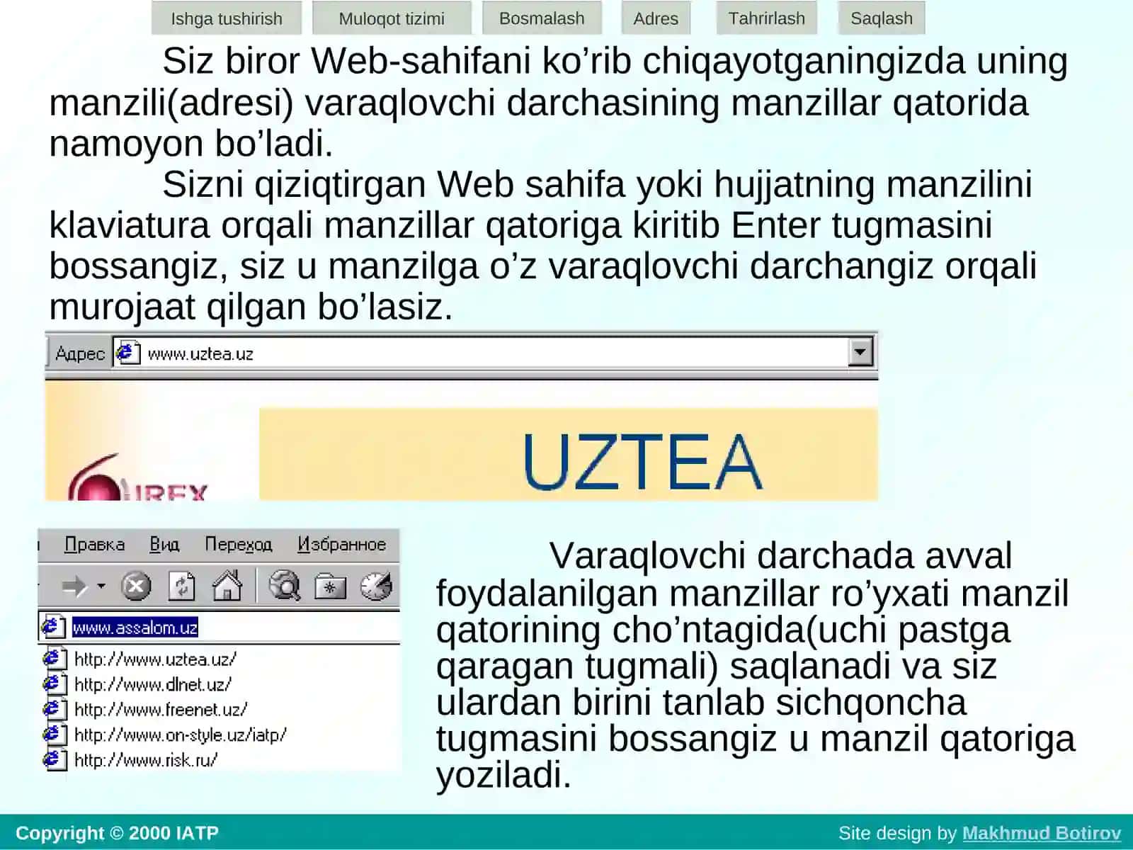 Internet Explorer dasturi 4