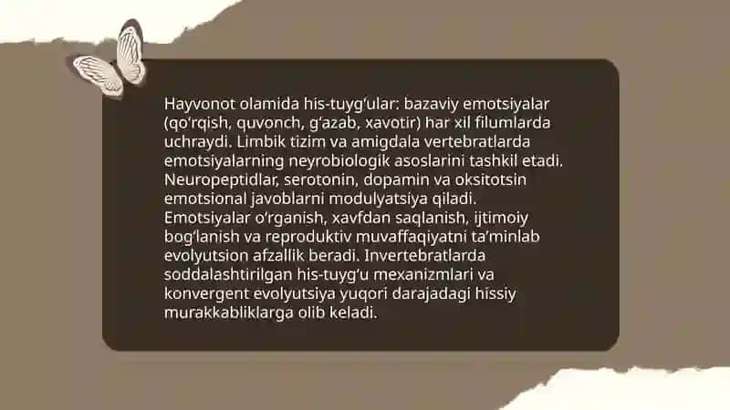 Hayvonot olamida psixik funksiyalar evolyutsiyasi 4