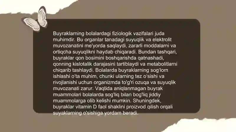 Bolalarda Buyraklar Anatomo Fiziologik Xususiyatlari 4