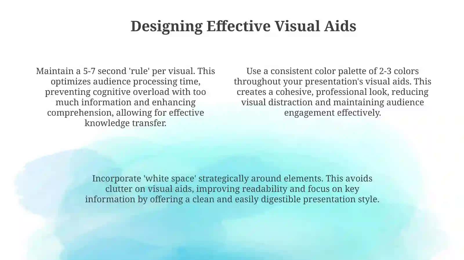 Characteristics of creating presentations supportingmaterials 4