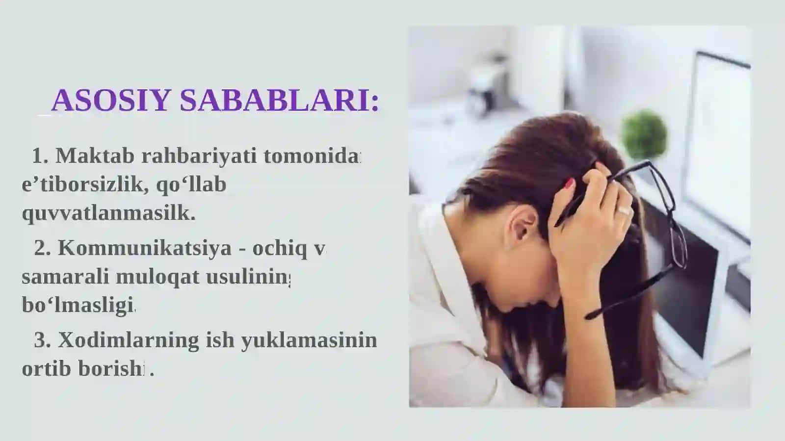 Maktabda demoyivatsiyaga ega bo‘lgan xodimlar bilan ishlash 4