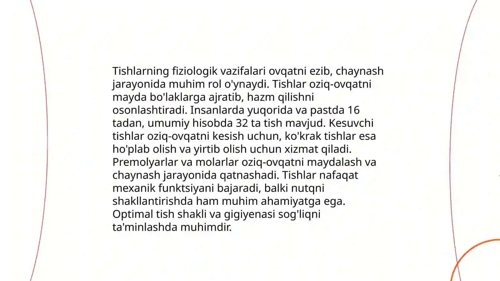 Tish-jag'tizimining anatomik va fiziologik xususiyatlari 4