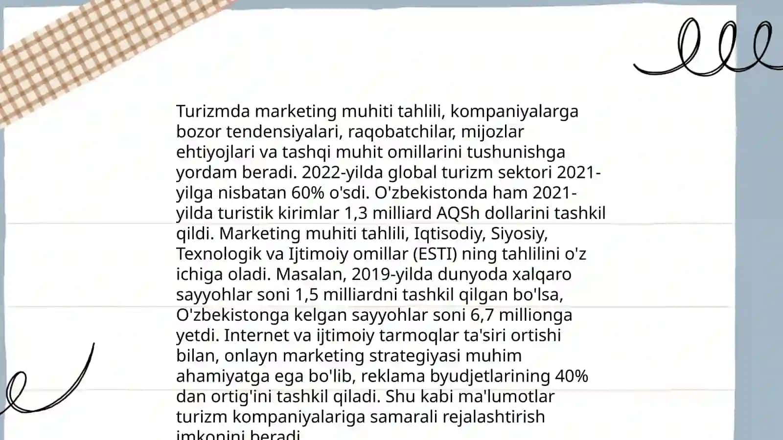 Turizm biznesida marketing muhiti tahlili 4