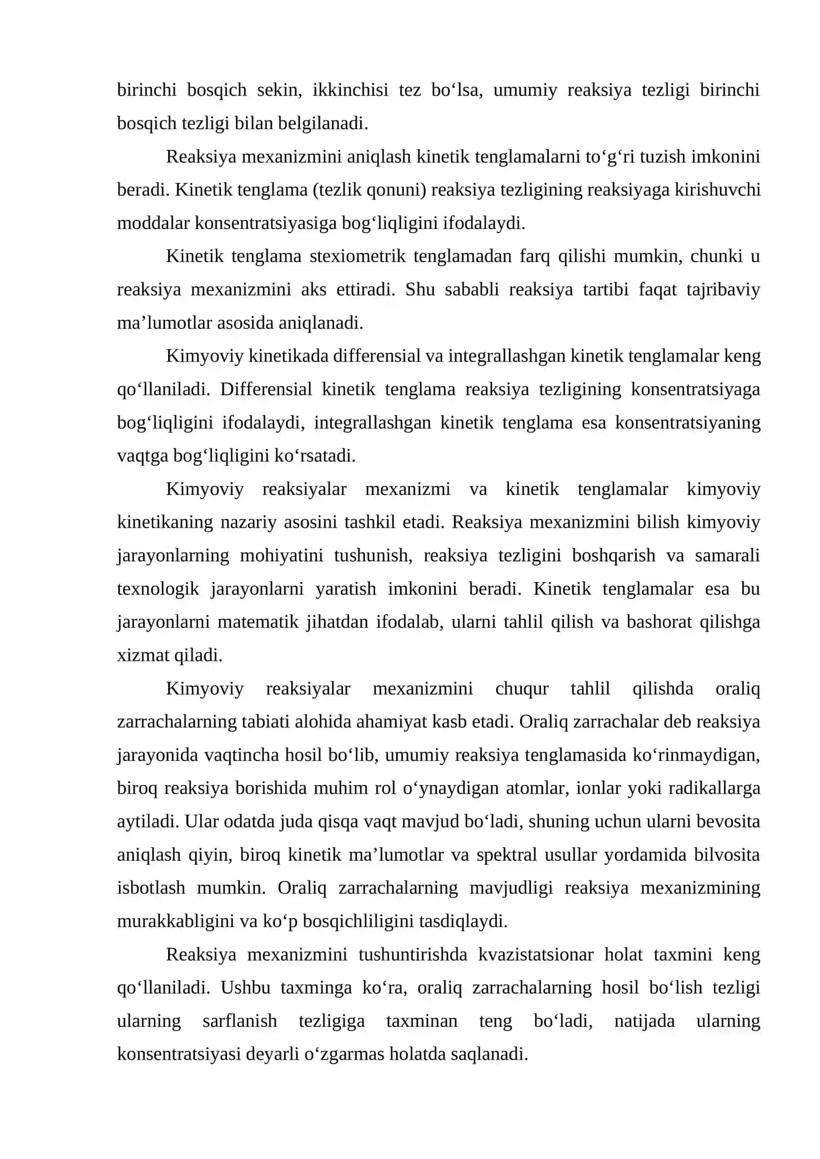 KIMYOVIY KINETIKA MAVZUSINI O‘QITISHDA INNOVATSION TA’LIM TEXNOLOGIYALARIDAN FOYDALANISH 4