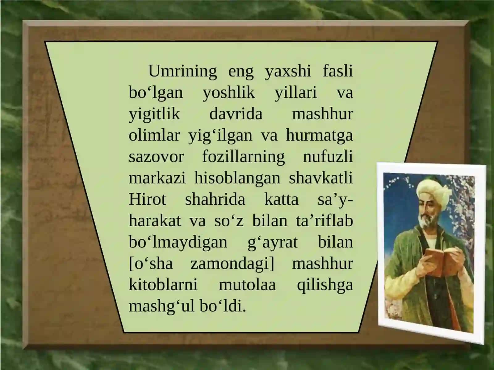 ALISHER NAVOIY «MAKORIM UL-AXLOQ»DAN PARCHALAR 4