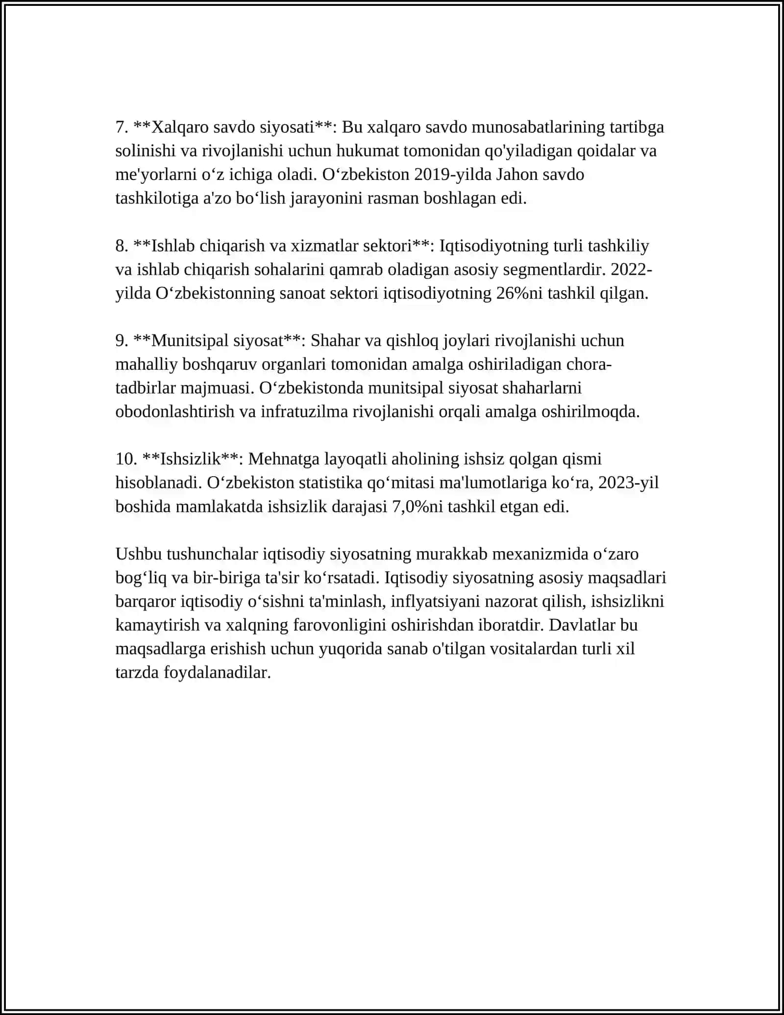 IQTISODIY SIYOSATDA DAVLATNING VAZIFALARI 4