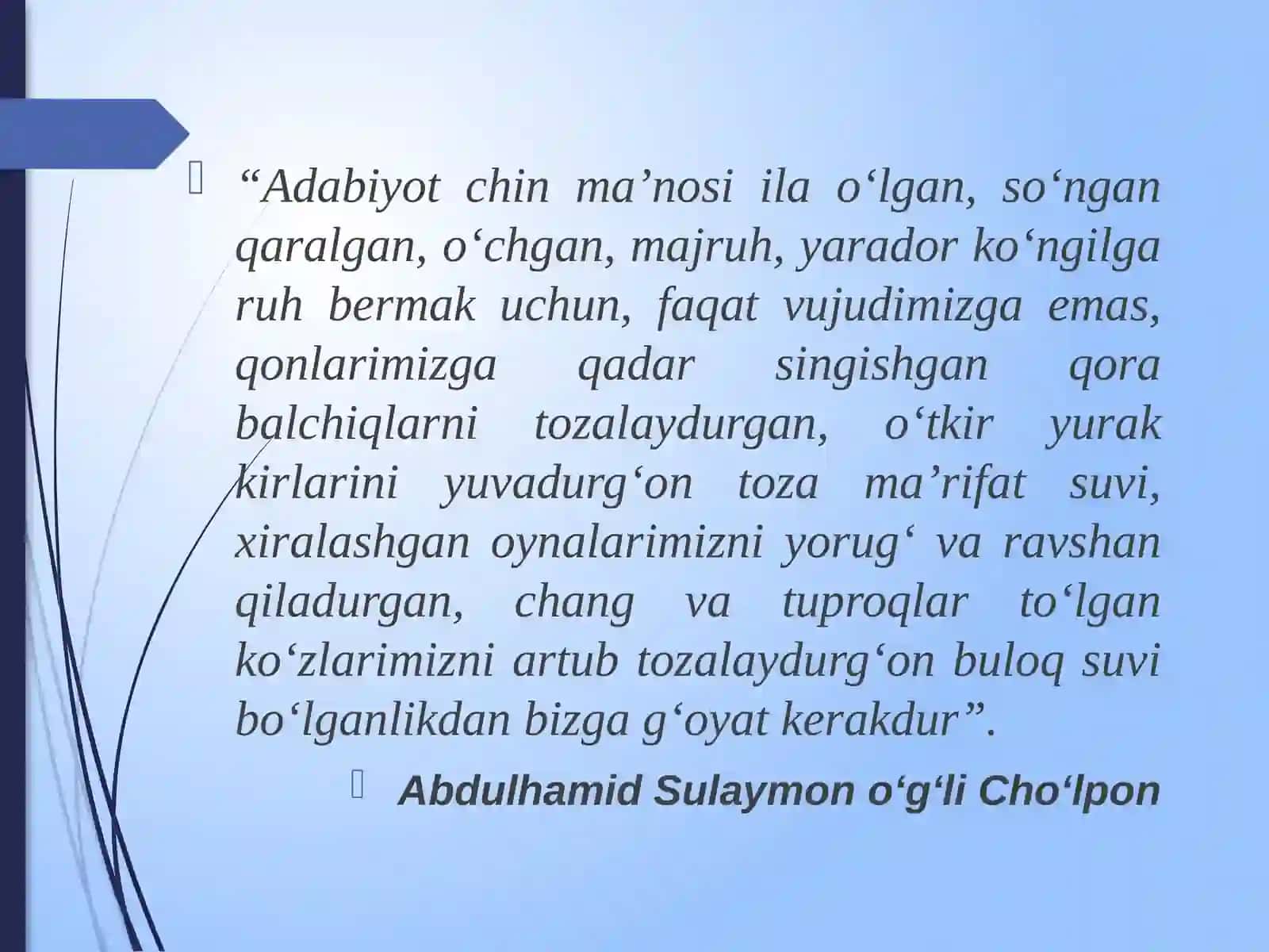 Adabiyotga e’tibor - ma’naviyatga, kelajakka e’tibor 4