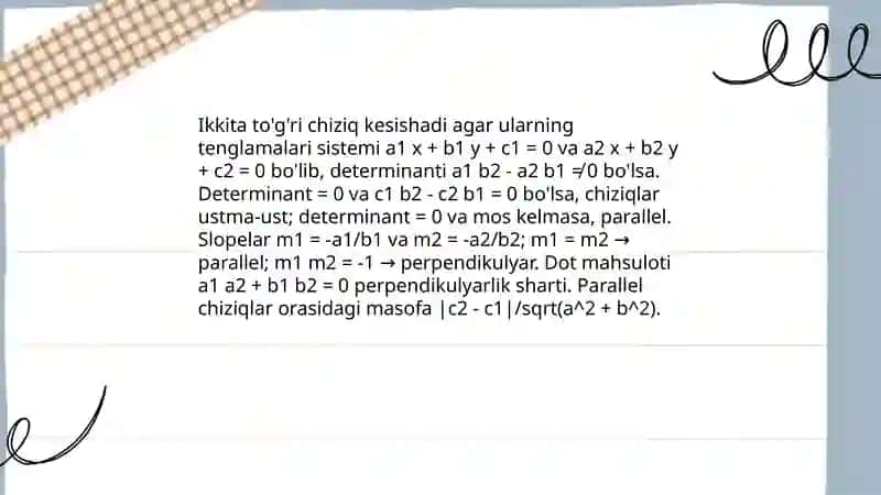 geometrik figuralar orasidagi pozitsion va metrik munosabatlarni tekshirish 4