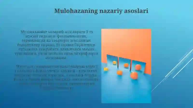 Tafakkur umumiy tasavvurlar va nazariy yondashuv 4