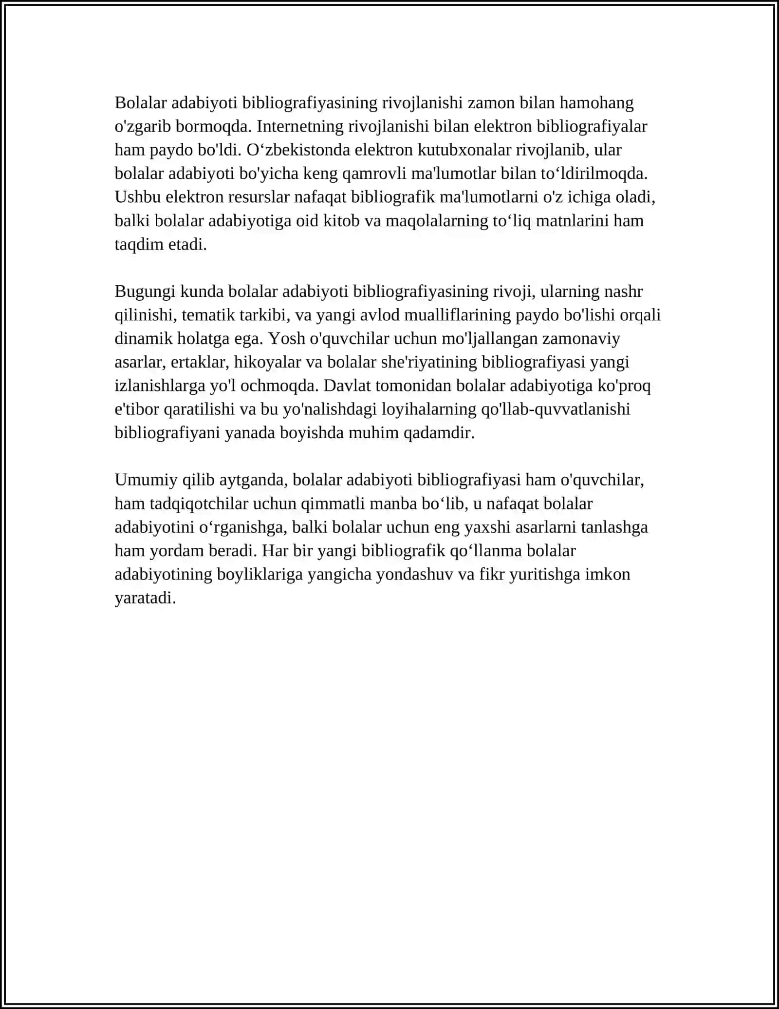 BOLALAR ADABIYOTI BIBLIOGRAFIYASI 4