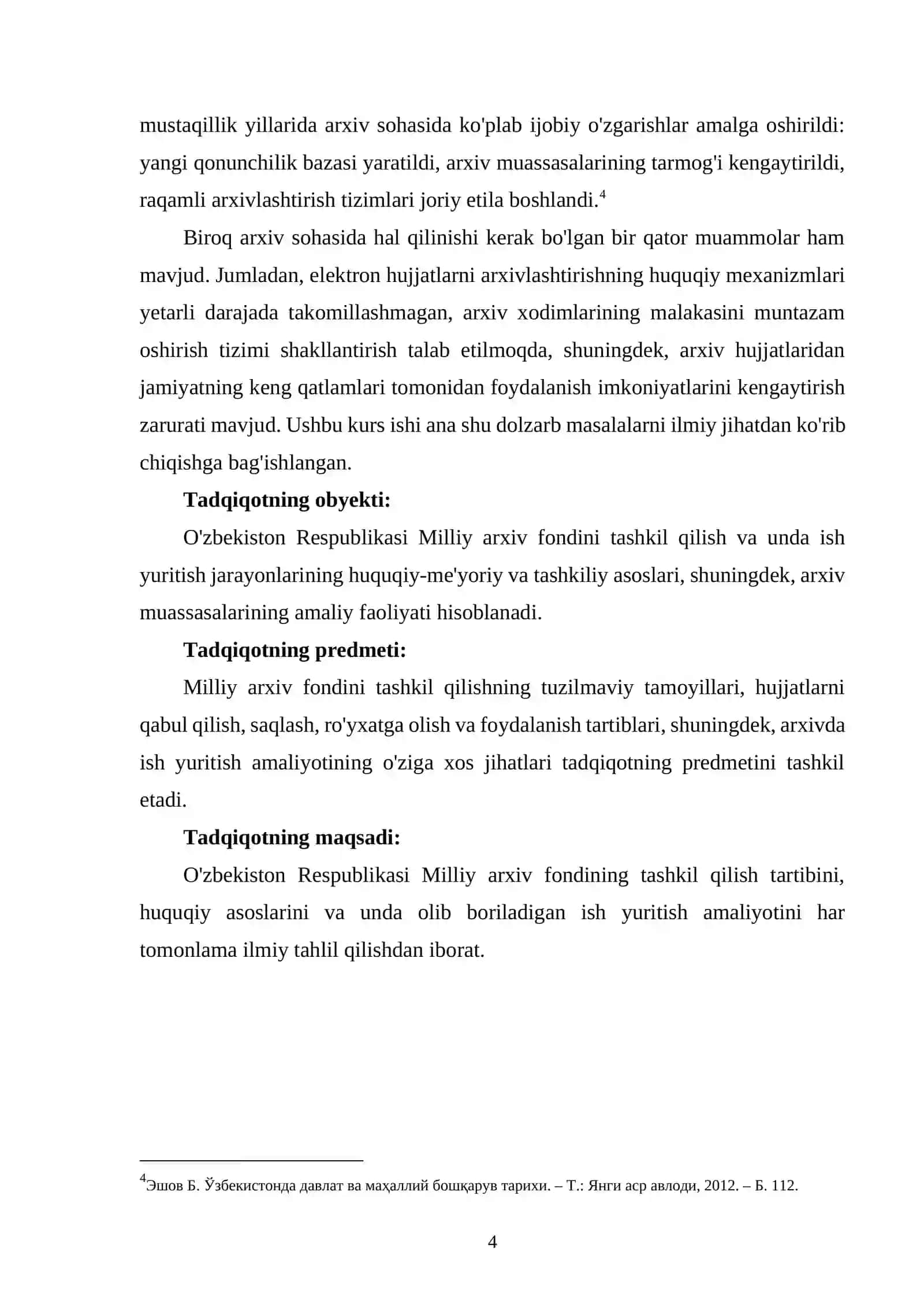Milliy Arxiv Fondini Tashkil Qilish va Ish Yuritish Tartibi Kursi 4
