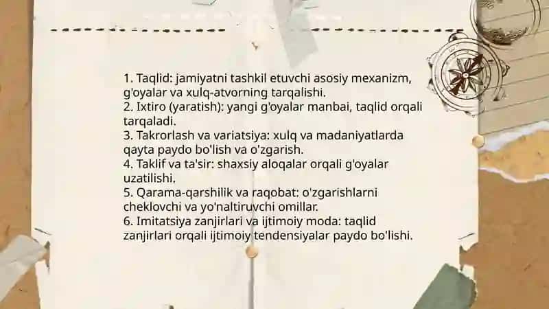 Gabriel Tardning taqlid nazariyasi 4