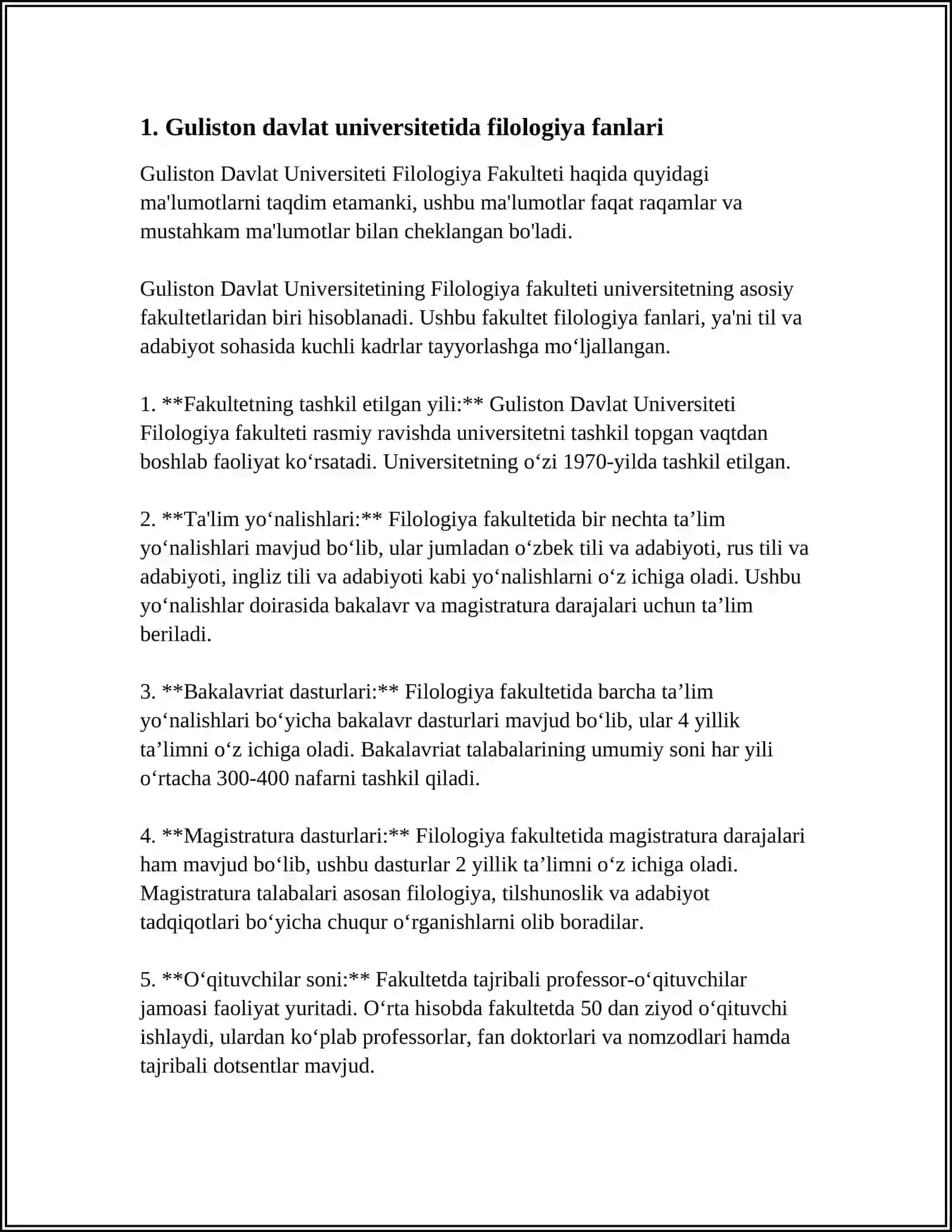 GULITON DAVLAT UNIVERSITETI FILOLOGIYA KAFEDRASI 4