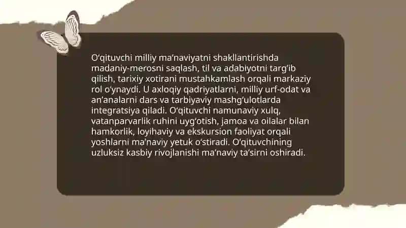 Oʻqituvchining jamiyatdagi tarbiyaviy roli 4