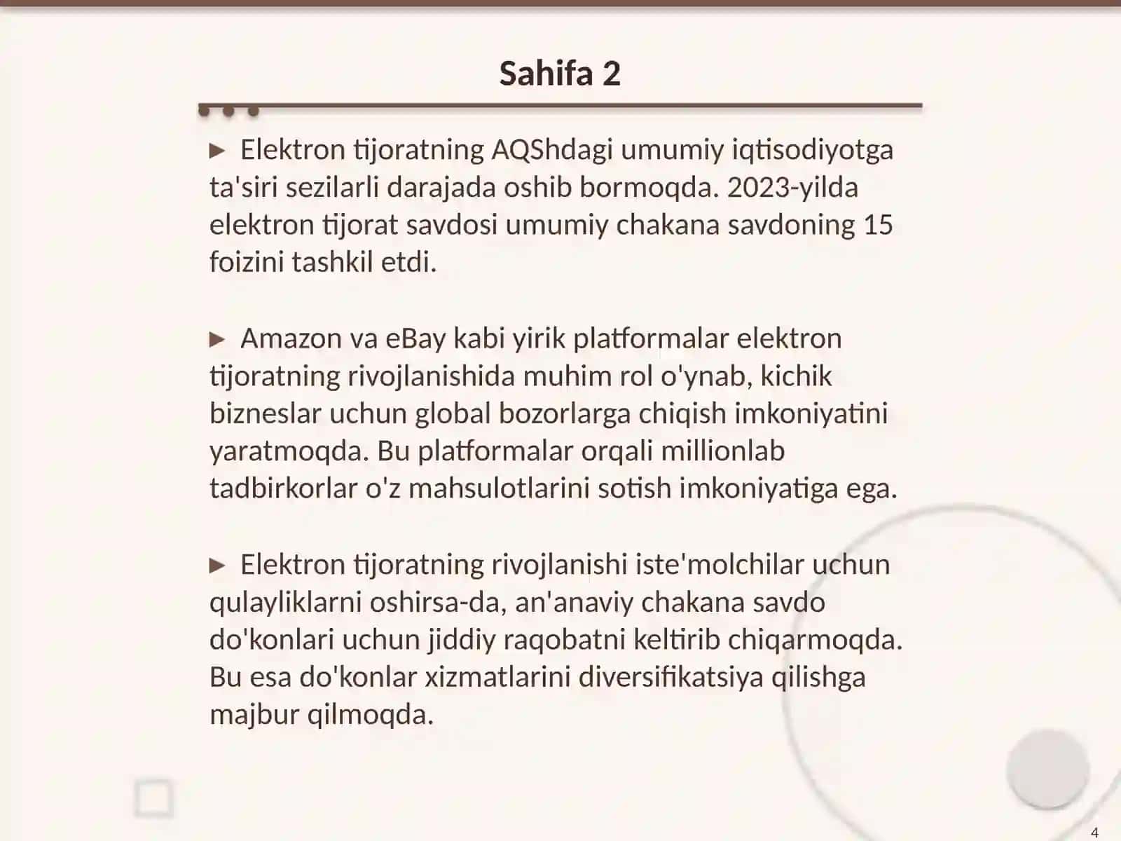 Elektron tijoratning rivojlanishi AQSh misolida 4