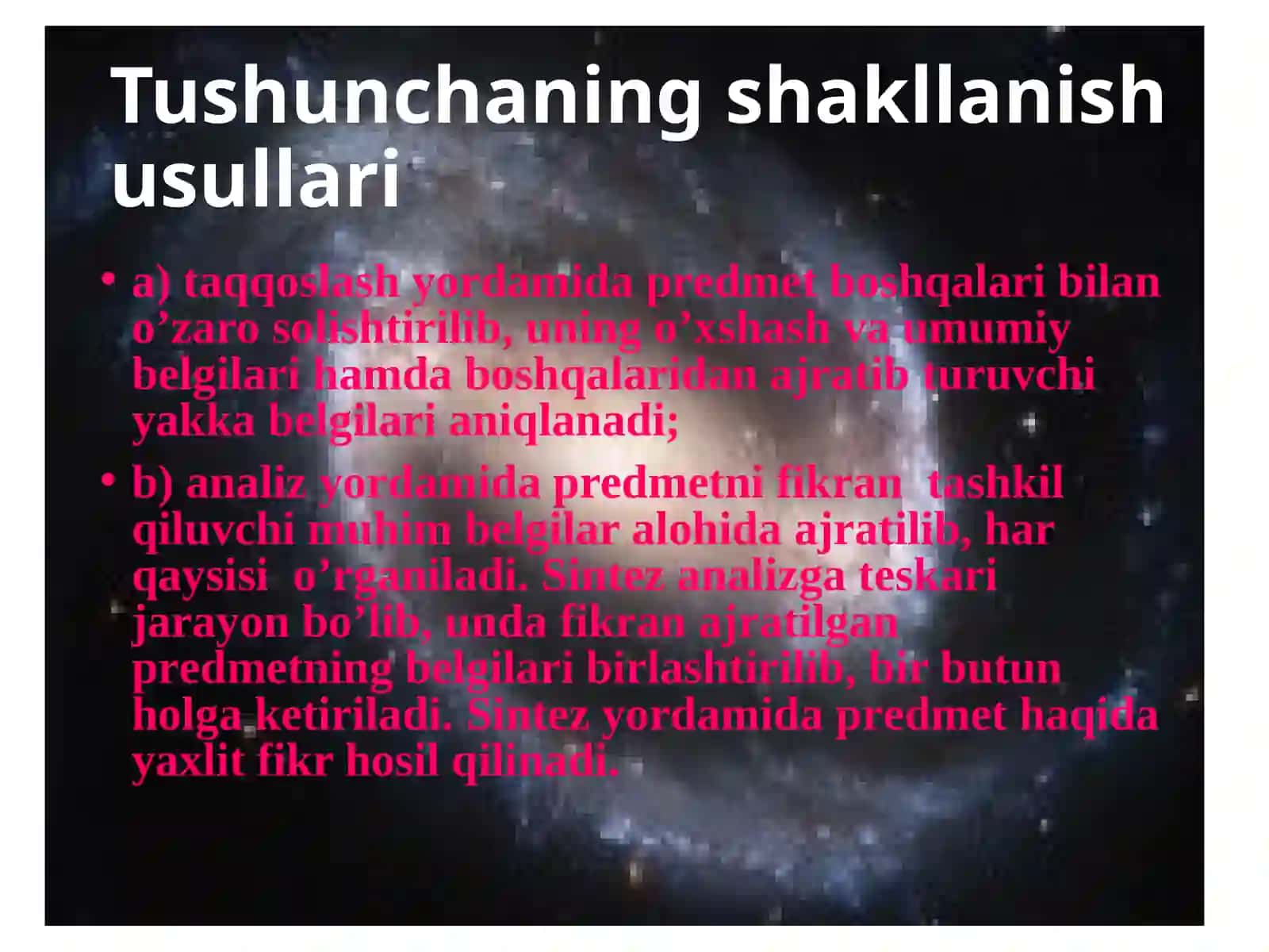 Tushunchalarni bo'lishning maqsadi va tuzilishi 4