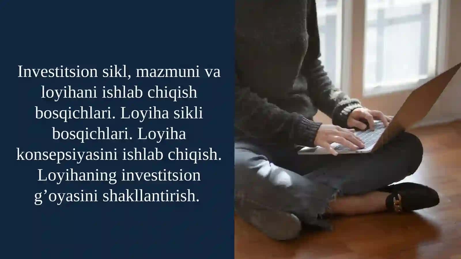 Loyihaning investisiya rejasini shakllantirish 4