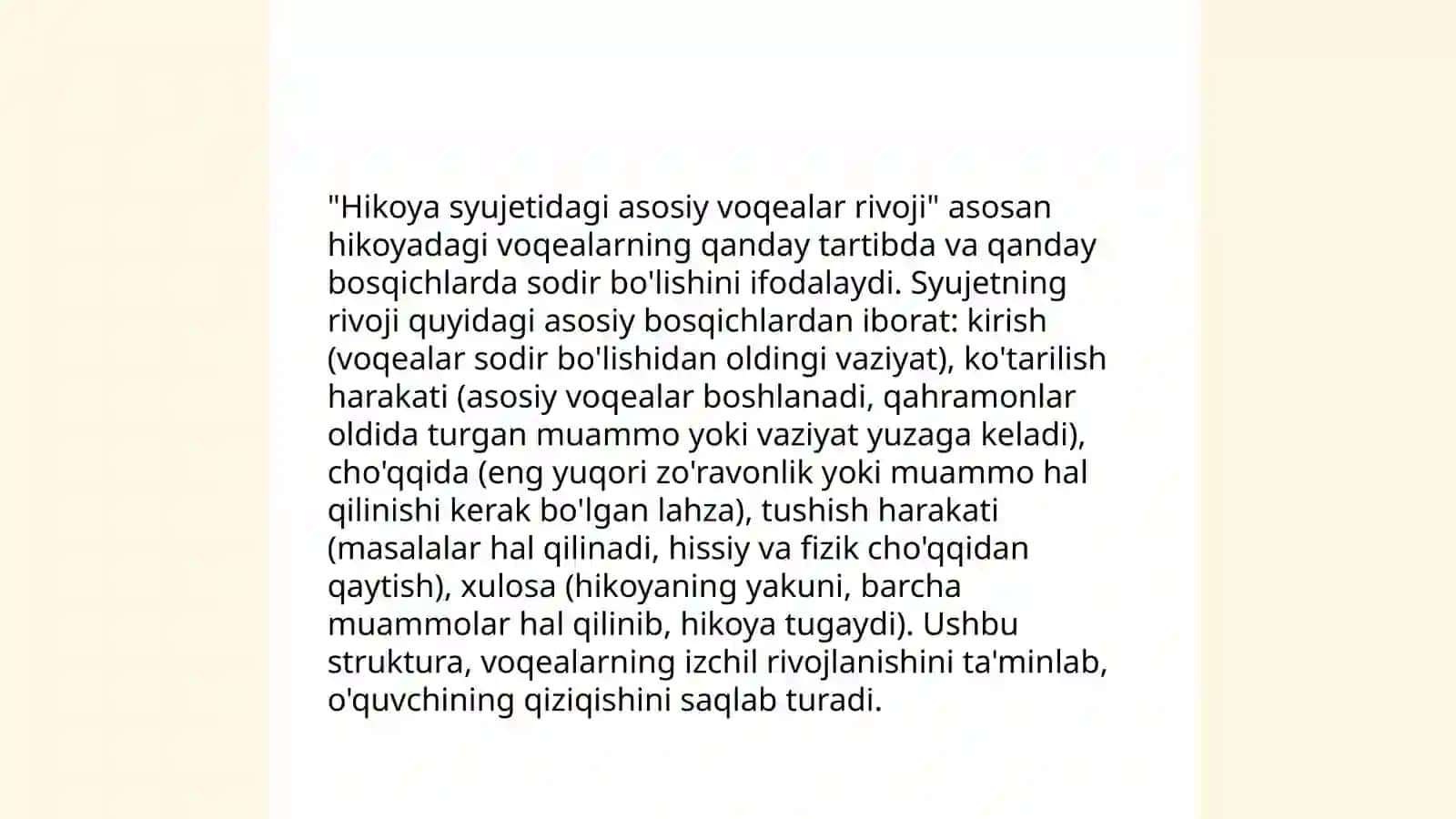 Abdulla Qahhorning "Adabiyot muallimi" hikoyasining syujeti, kompozitsiyasi, obrazlari va badiiy tili bo'yicha tahlili 4