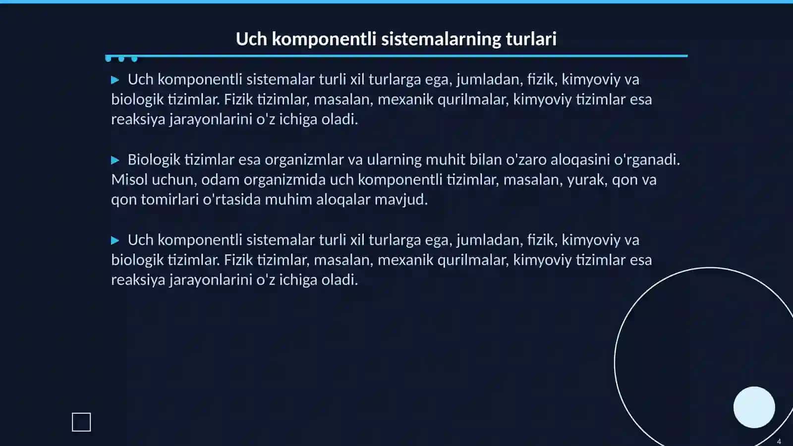 Uch komponentli sistemalar 4