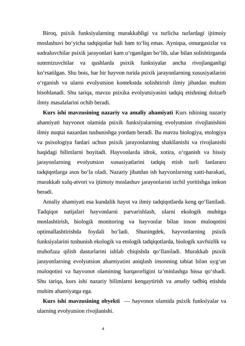 Hoyvonot olamida psixik funksiyalar evolyutsiyasi 4